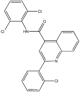 2-(2-chlorophenyl)-N-(2,6-dichlorophenyl)-4-quinolinecarboxamide 구조식 이미지