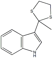 3-(2-methyl-1,3-dithiolan-2-yl)-1H-indole 구조식 이미지