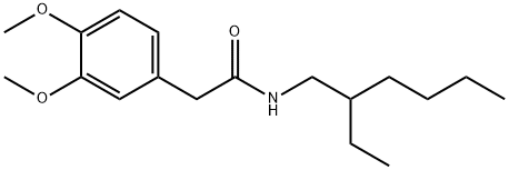 2-(3,4-dimethoxyphenyl)-N-(2-ethylhexyl)acetamide 구조식 이미지