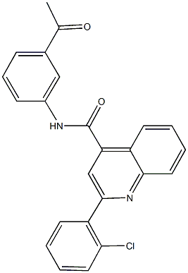 N-(3-acetylphenyl)-2-(2-chlorophenyl)-4-quinolinecarboxamide Structure
