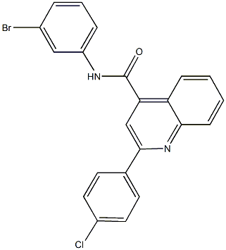 N-(3-bromophenyl)-2-(4-chlorophenyl)-4-quinolinecarboxamide Structure