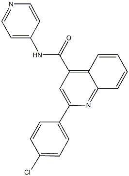 2-(4-chlorophenyl)-N-(4-pyridinyl)-4-quinolinecarboxamide Structure