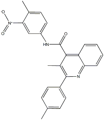 N-{3-nitro-4-methylphenyl}-3-methyl-2-(4-methylphenyl)-4-quinolinecarboxamide Structure