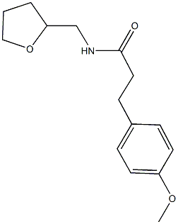 3-(4-methoxyphenyl)-N-(tetrahydro-2-furanylmethyl)propanamide 구조식 이미지