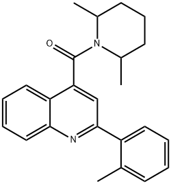 4-[(2,6-dimethyl-1-piperidinyl)carbonyl]-2-(2-methylphenyl)quinoline 구조식 이미지