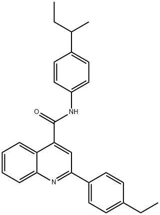 N-(4-sec-butylphenyl)-2-(4-ethylphenyl)-4-quinolinecarboxamide Structure