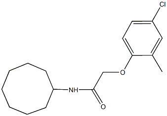 2-(4-chloro-2-methylphenoxy)-N-cyclooctylacetamide 구조식 이미지