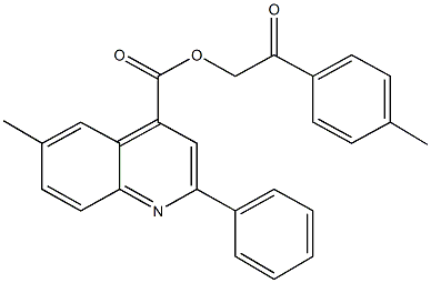 2-(4-methylphenyl)-2-oxoethyl 6-methyl-2-phenyl-4-quinolinecarboxylate Structure