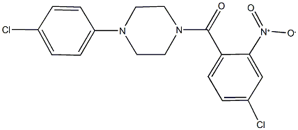 1-{4-chloro-2-nitrobenzoyl}-4-(4-chlorophenyl)piperazine Structure