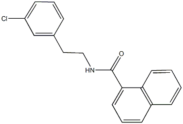 N-[2-(3-chlorophenyl)ethyl]-1-naphthamide 구조식 이미지