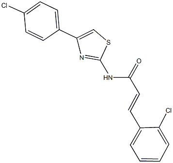 3-(2-chlorophenyl)-N-[4-(4-chlorophenyl)-1,3-thiazol-2-yl]acrylamide Structure