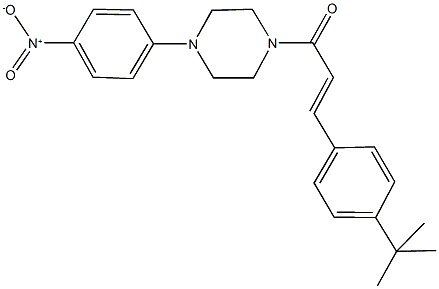 1-[3-(4-tert-butylphenyl)acryloyl]-4-{4-nitrophenyl}piperazine 구조식 이미지