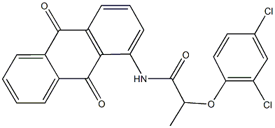 2-(2,4-dichlorophenoxy)-N-(9,10-dioxo-9,10-dihydro-1-anthracenyl)propanamide Structure