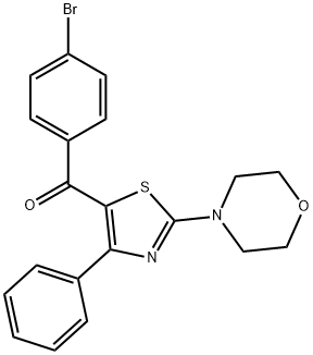 (4-bromophenyl)[2-(4-morpholinyl)-4-phenyl-1,3-thiazol-5-yl]methanone Structure