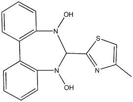 6-(4-methyl-1,3-thiazol-2-yl)-5H-dibenzo[d,f][1,3]diazepine-5,7(6H)-diol Structure
