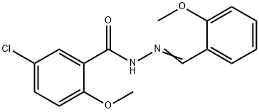 5-chloro-2-methoxy-N'-(2-methoxybenzylidene)benzohydrazide 구조식 이미지