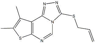 allyl 8,9-dimethylthieno[3,2-e][1,2,4]triazolo[4,3-c]pyrimidin-3-yl sulfide Structure