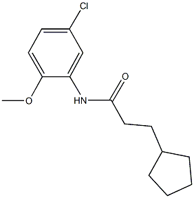 N-(5-chloro-2-methoxyphenyl)-3-cyclopentylpropanamide Structure