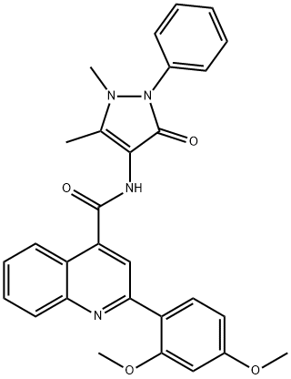 2-(2,4-dimethoxyphenyl)-N-(1,5-dimethyl-3-oxo-2-phenyl-2,3-dihydro-1H-pyrazol-4-yl)-4-quinolinecarboxamide Structure