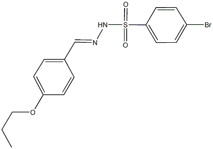 4-bromo-N'-(4-propoxybenzylidene)benzenesulfonohydrazide 구조식 이미지