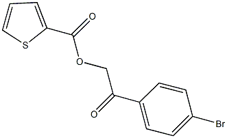 2-(4-bromophenyl)-2-oxoethyl 2-thiophenecarboxylate 구조식 이미지