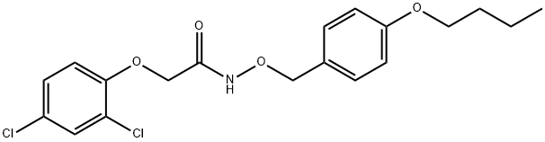 N-[(4-butoxybenzyl)oxy]-2-(2,4-dichlorophenoxy)acetamide 구조식 이미지