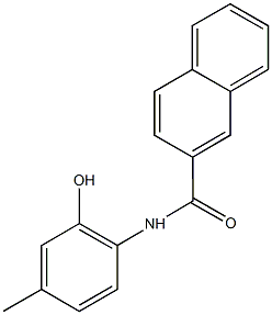 N-(2-hydroxy-4-methylphenyl)-2-naphthamide 구조식 이미지