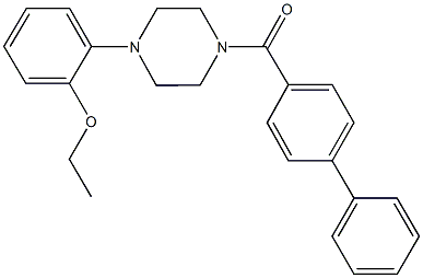2-[4-([1,1'-biphenyl]-4-ylcarbonyl)-1-piperazinyl]phenyl ethyl ether Structure