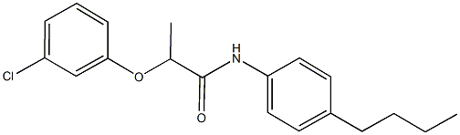 N-(4-butylphenyl)-2-(3-chlorophenoxy)propanamide 구조식 이미지