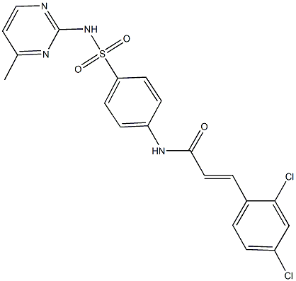 3-(2,4-dichlorophenyl)-N-(4-{[(4-methyl-2-pyrimidinyl)amino]sulfonyl}phenyl)acrylamide Structure