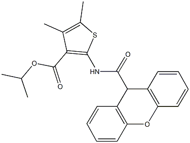 isopropyl 4,5-dimethyl-2-[(9H-xanthen-9-ylcarbonyl)amino]-3-thiophenecarboxylate 구조식 이미지