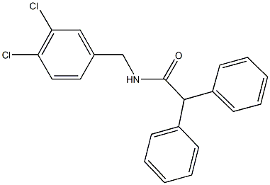 N-(3,4-dichlorobenzyl)-2,2-diphenylacetamide Structure