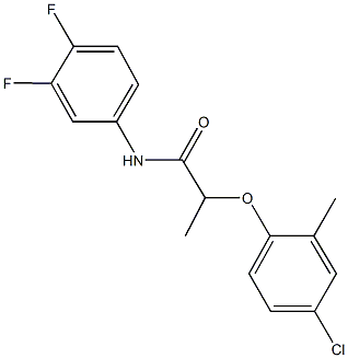 2-(4-chloro-2-methylphenoxy)-N-(3,4-difluorophenyl)propanamide Structure