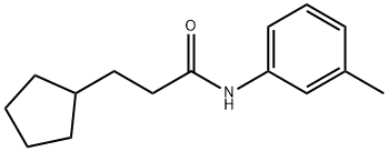 3-cyclopentyl-N-(3-methylphenyl)propanamide 구조식 이미지