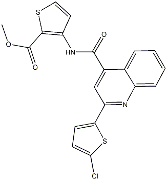 methyl 3-({[2-(5-chloro-2-thienyl)-4-quinolinyl]carbonyl}amino)-2-thiophenecarboxylate 구조식 이미지