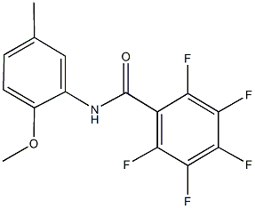 2,3,4,5,6-pentafluoro-N-(2-methoxy-5-methylphenyl)benzamide 구조식 이미지