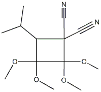 4-isopropyl-2,2,3,3-tetramethoxy-1,1-cyclobutanedicarbonitrile 구조식 이미지