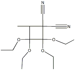 2,2,3,3-tetraethoxy-4-methyl-1,1-cyclobutanedicarbonitrile 구조식 이미지