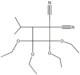 2,2,3,3-tetraethoxy-4-isopropyl-1,1-cyclobutanedicarbonitrile 구조식 이미지