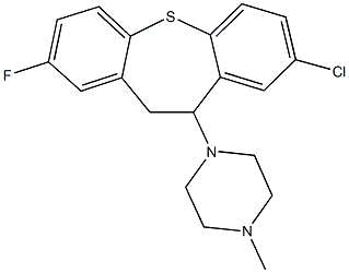 1-(8-chloro-2-fluoro-10,11-dihydrodibenzo[b,f]thiepin-10-yl)-4-methylpiperazine Structure