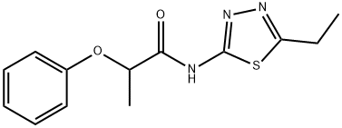 N-(5-ethyl-1,3,4-thiadiazol-2-yl)-2-phenoxypropanamide 구조식 이미지