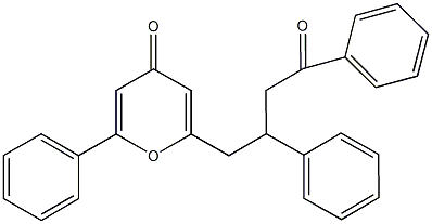 2-(4-oxo-2,4-diphenylbutyl)-6-phenyl-4H-pyran-4-one 구조식 이미지