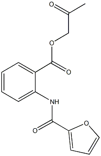 2-oxopropyl 2-(2-furoylamino)benzoate 구조식 이미지