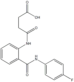 4-{2-[(4-fluoroanilino)carbonyl]anilino}-4-oxobutanoic acid 구조식 이미지