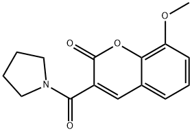 8-methoxy-3-(1-pyrrolidinylcarbonyl)-2H-chromen-2-one 구조식 이미지