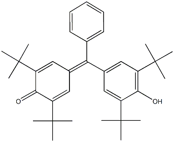 2,6-ditert-butyl-4-[(3,5-ditert-butyl-4-hydroxyphenyl)(phenyl)methylene]-2,5-cyclohexadien-1-one 구조식 이미지