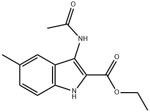 ethyl 3-(acetylamino)-5-methyl-1H-indole-2-carboxylate Structure