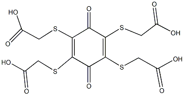 ({2,4,5-tris[(carboxymethyl)sulfanyl]-3,6-dioxo-1,4-cyclohexadien-1-yl}sulfanyl)acetic acid Structure