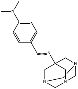 N-[4-(dimethylamino)benzylidene]-N-(1,3,5-triazatricyclo[3.3.1.1~3,7~]dec-7-yl)amine 구조식 이미지