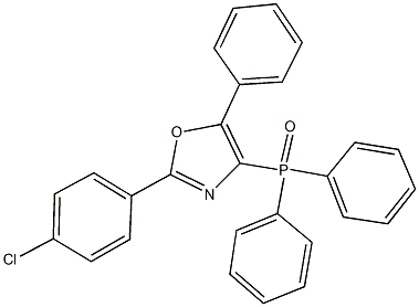 2-(4-chlorophenyl)-4-(diphenylphosphoryl)-5-phenyl-1,3-oxazole 구조식 이미지